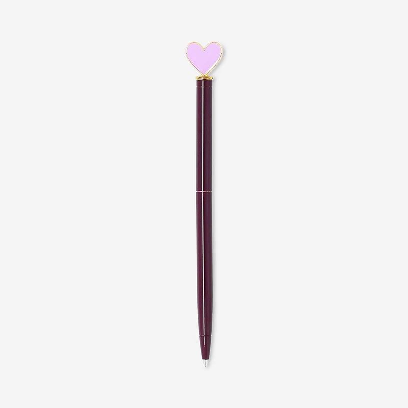 Ballpoint pen - Purple heart topper
