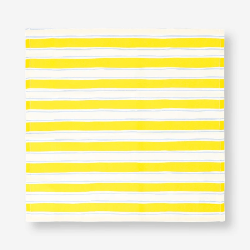 Yellow striped fabric napkins - 2 pcs