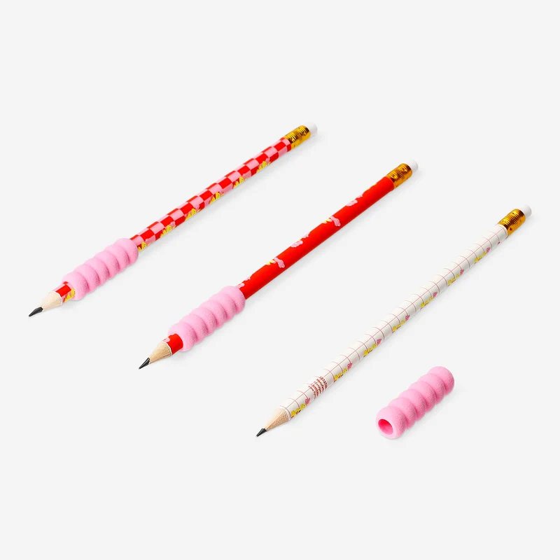 HB grip pencils with unicorn print - 3 pcs