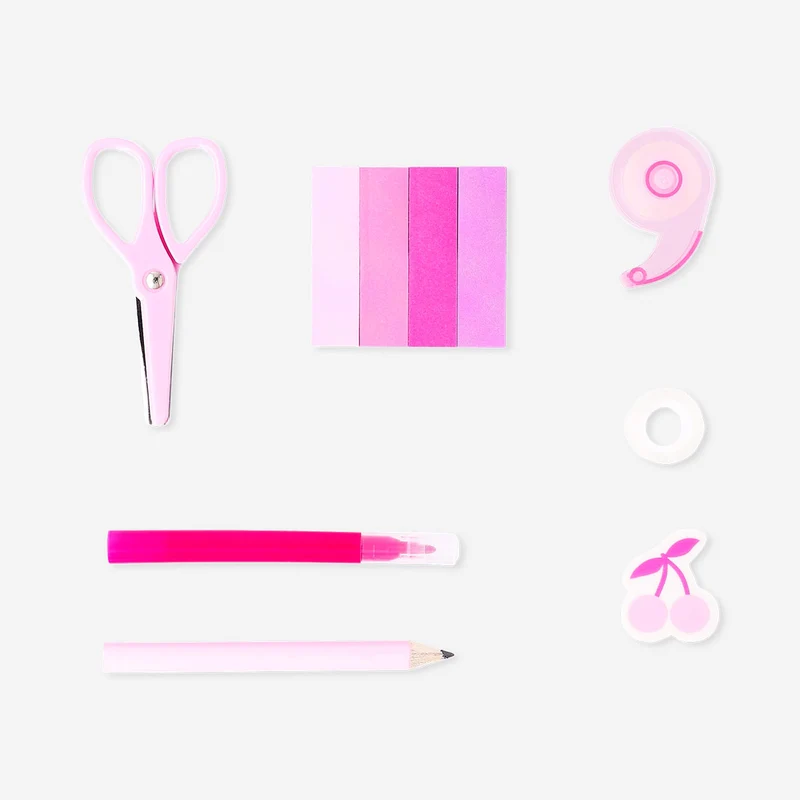 Stationery kit in heart shaped box