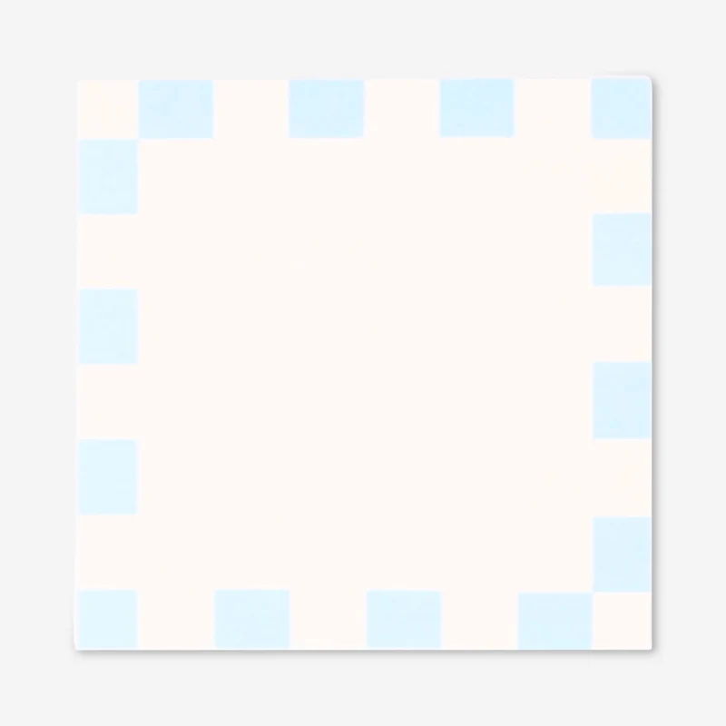 Blue chequered sticky memos
