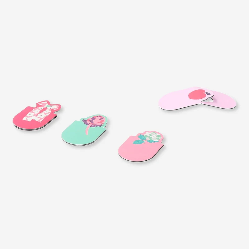 Floral magnetic bookmarks - 4 pcs