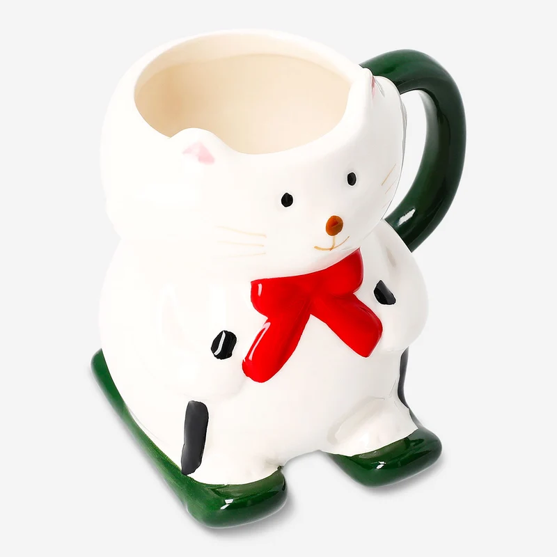 Skiing cat mug - 320 ml