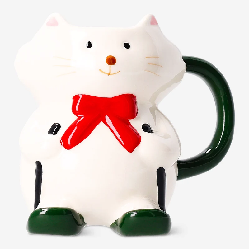 Skiing cat mug - 320 ml