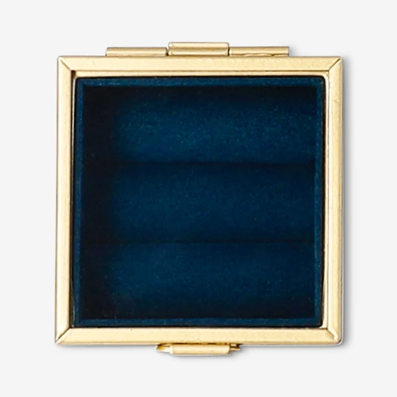Metal jewellery storage box for rings - 7 cm