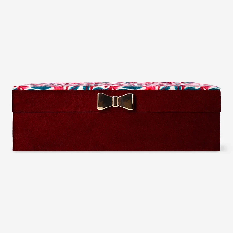 Velvet jewellery box with print - 25