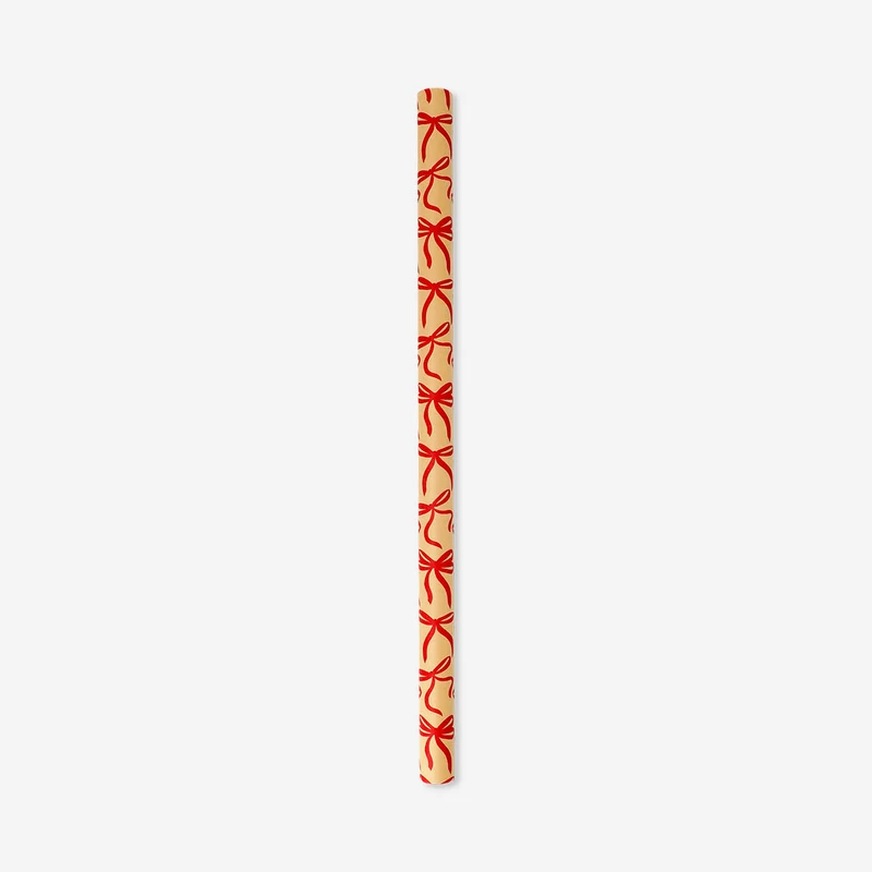 400 cm craft wrapping paper - Red bows