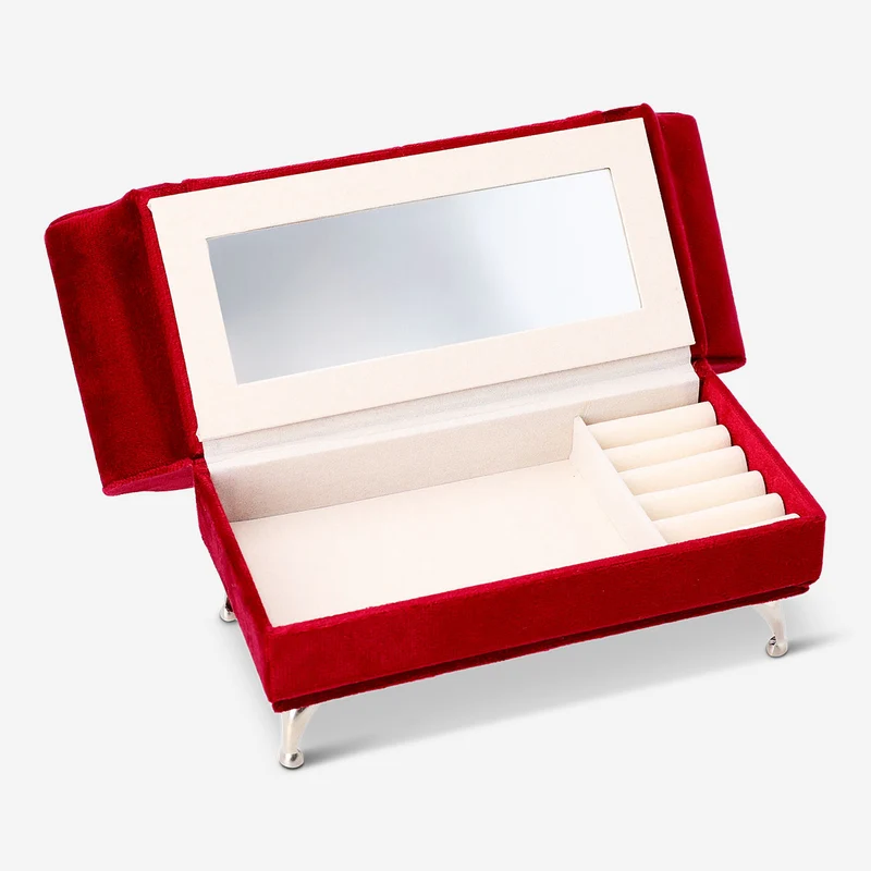 Jewellery storage as red heart sofa - 25 cm