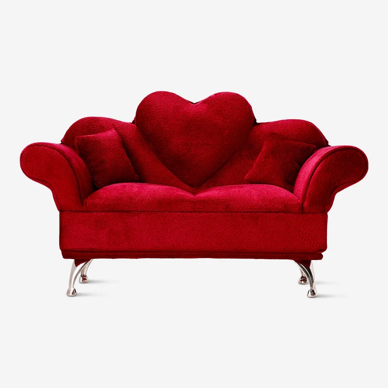 Jewellery storage as red heart sofa - 25 cm