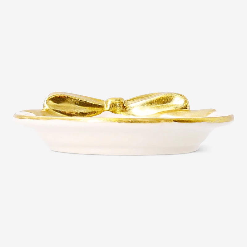 Dish with gold bow - 9 cm