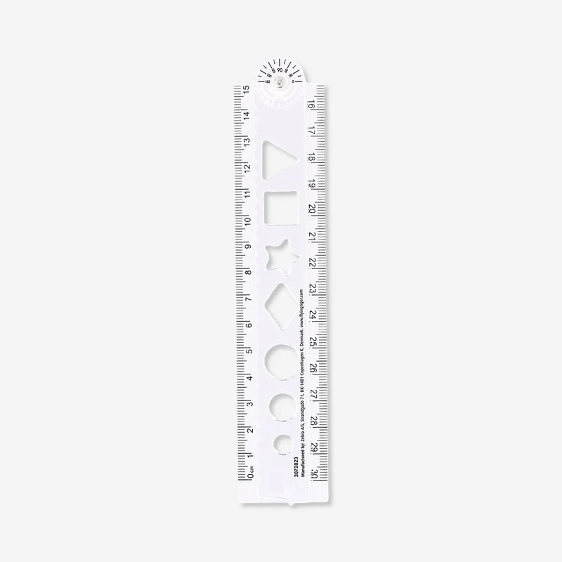 Transparent foldable ruler