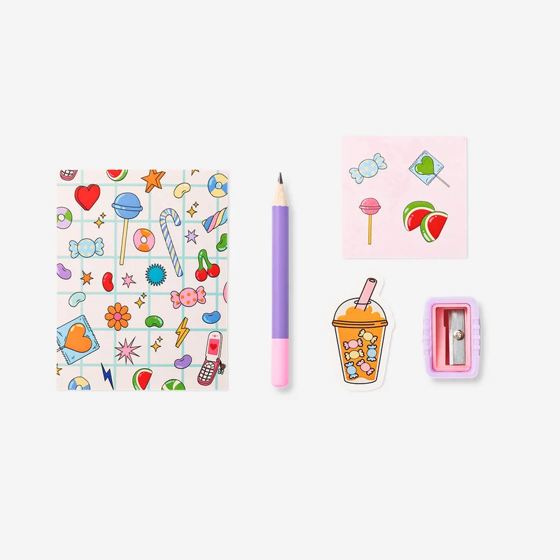 Stationery kit - Mini backpack candy themed
