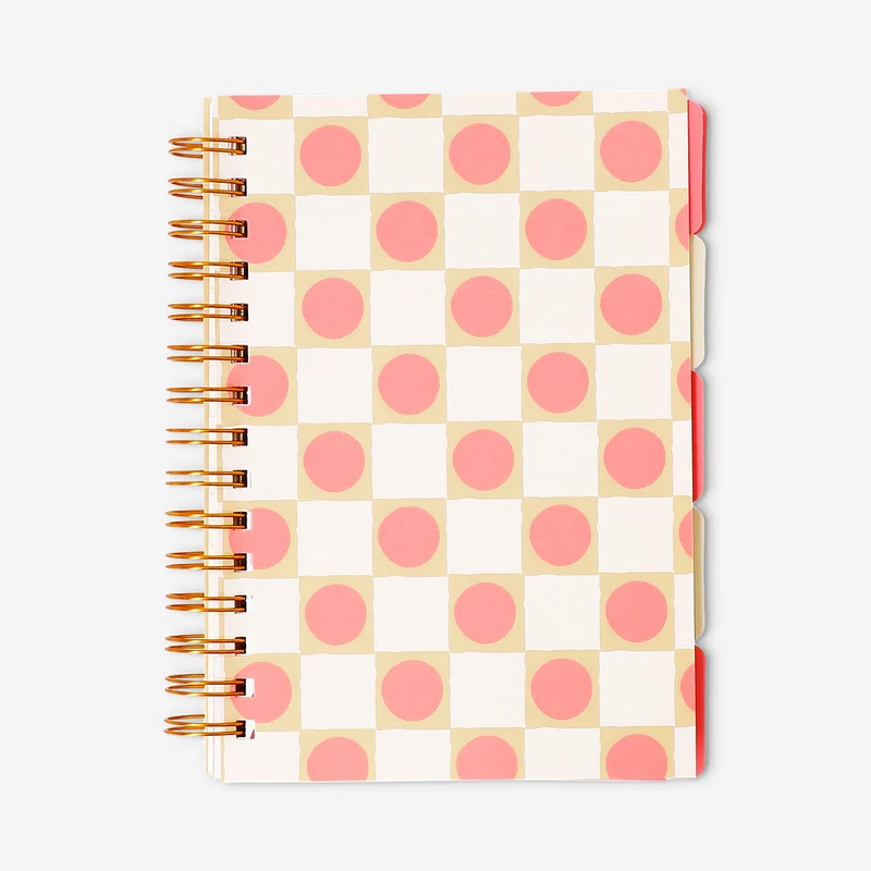 A5 notebook with dots and page markers
