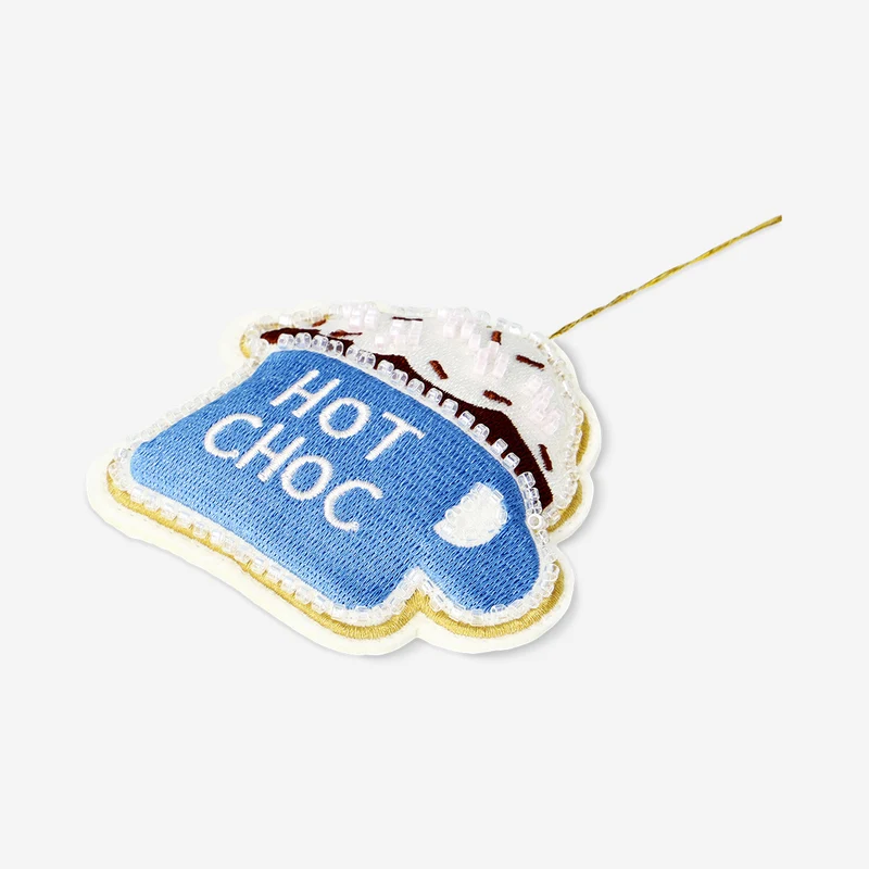 Hanging ornament - Hot chocolate with beads