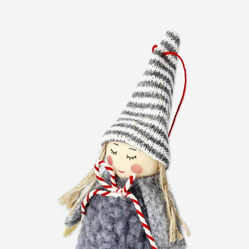 Grey Christmas elf with dress