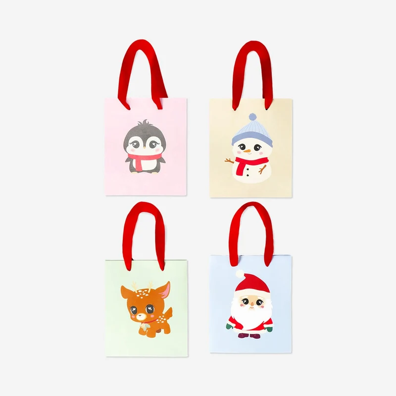 Gift bags with Christmas characters - 4 pcs