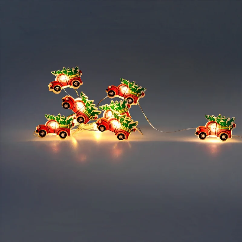 String lights with Christmas cars