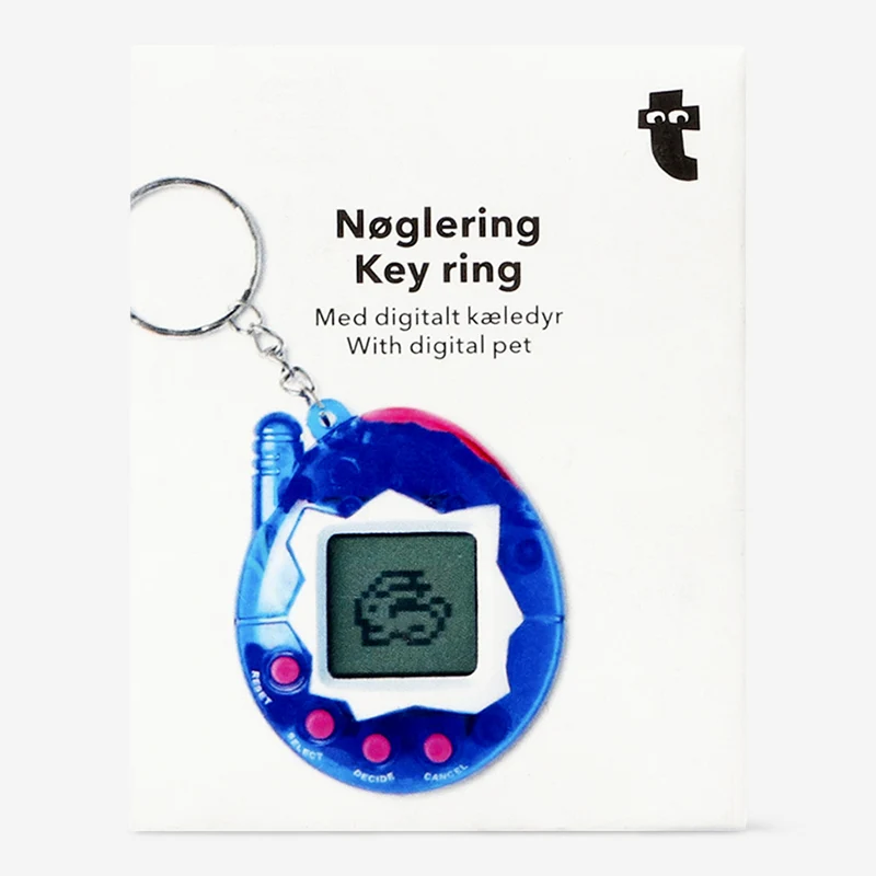 Key ring - Blue digital pet