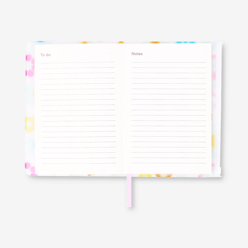 Floral study planner with zip lock - English