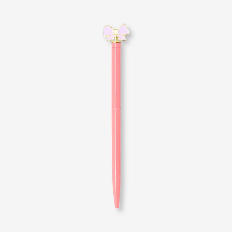 Ballpoint pen - Pink with bow topper