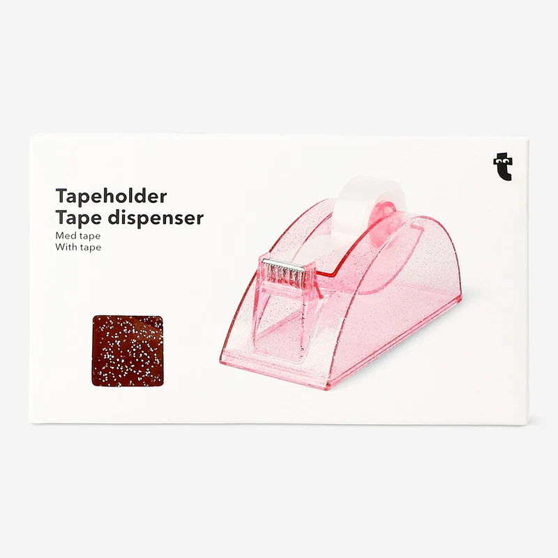 Pink glitter tape dispenser