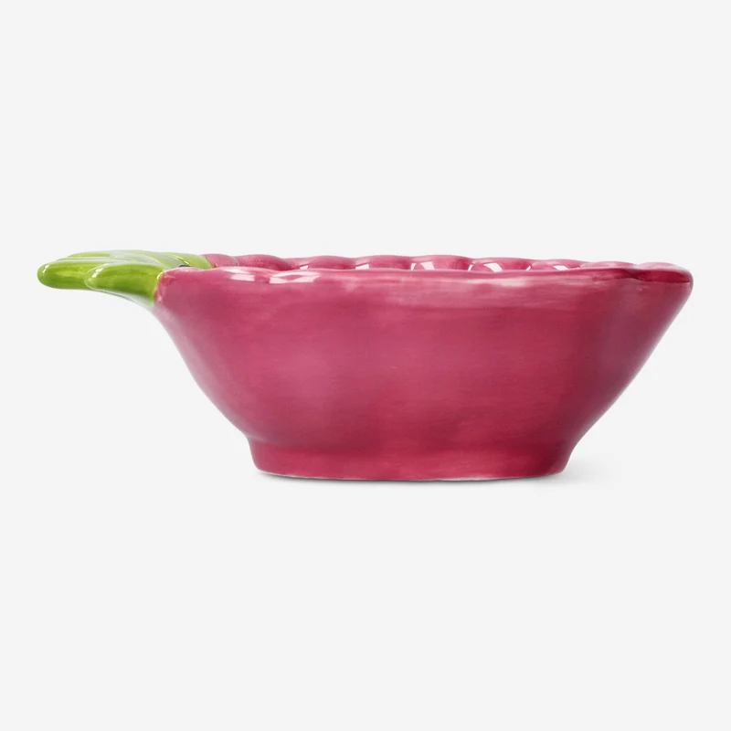 Pink ceramic raspberry bowl - 16 cm