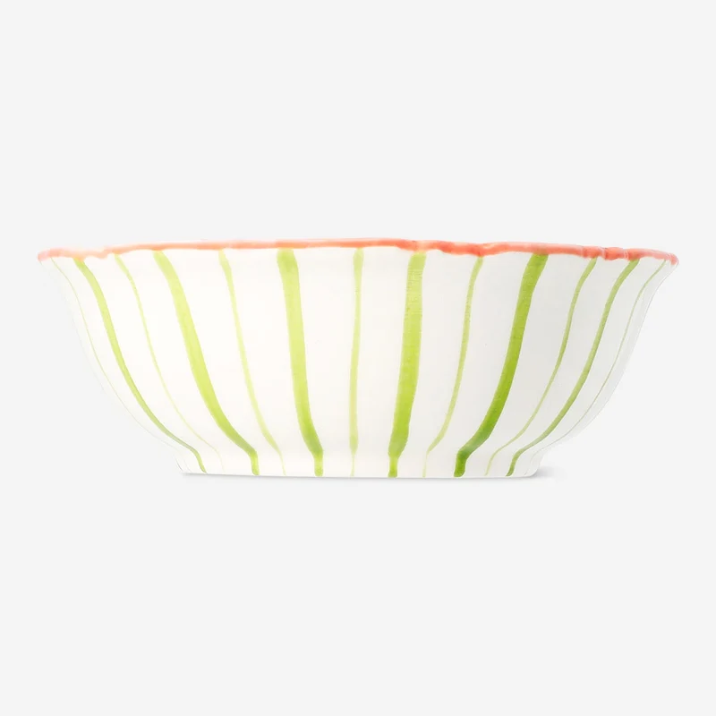 Ceramic bowl with hand-painted flower design - 12 cm