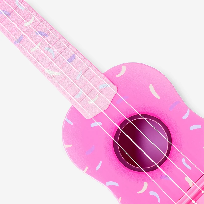Ukulele - Pink doughnut design