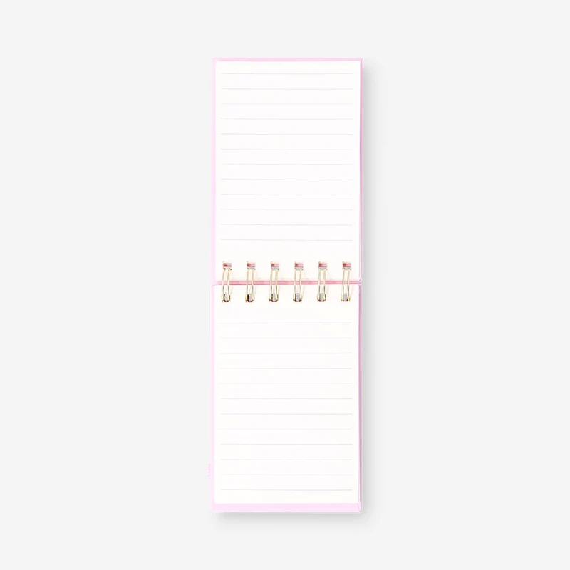 Spiral bound notepad with vase icon