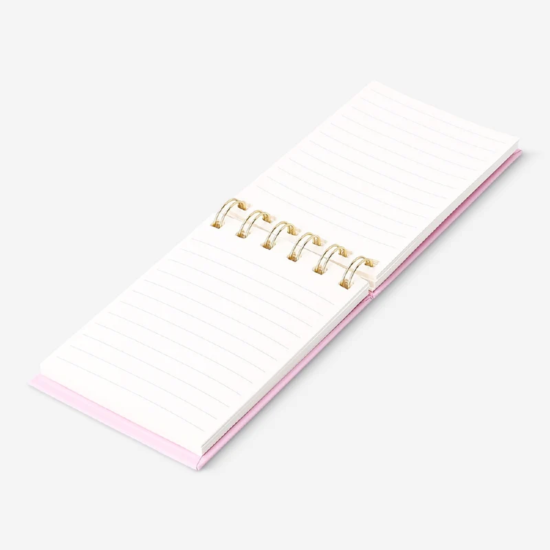 Spiral bound notepad with vase icon