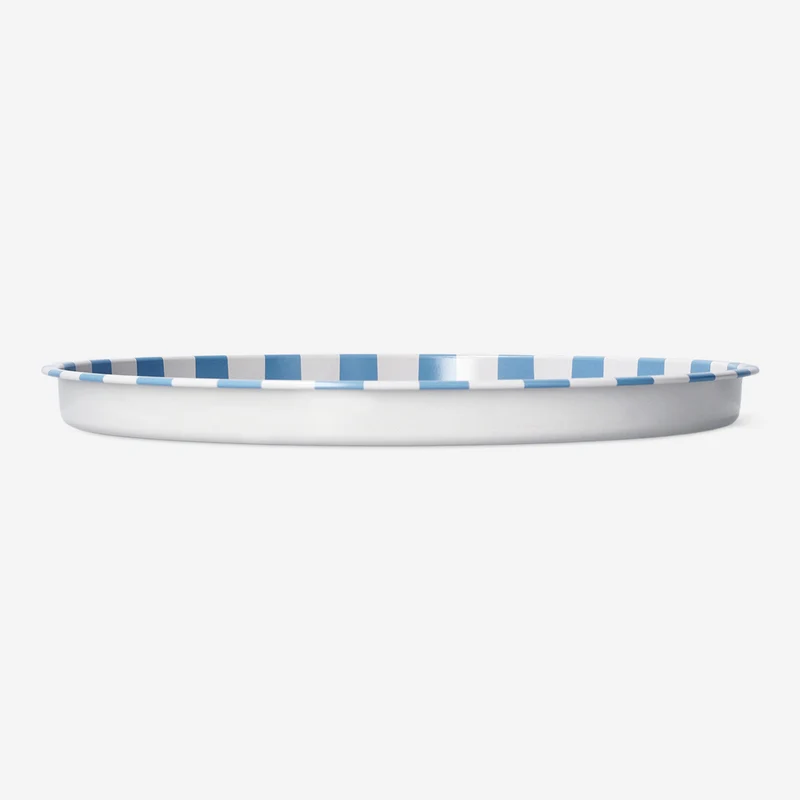 Decorative round metal tray - 31 cm
