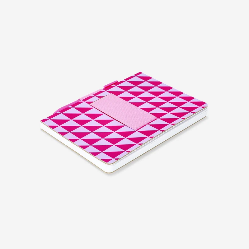 A5 - Pink notebook with ballpoint pen