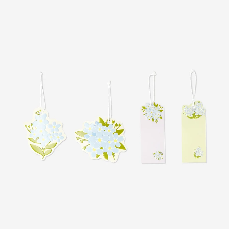 Flower gift tags - 4 pcs