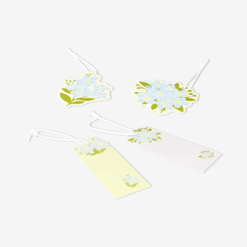 Flower gift tags - 4 pcs