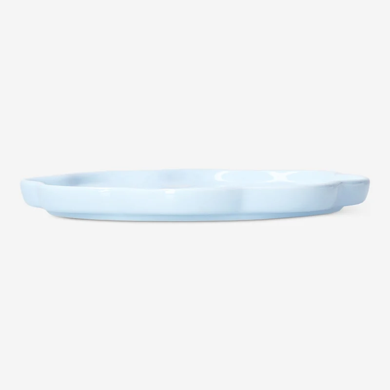 Blue floral plate with butterfly - 18 cm