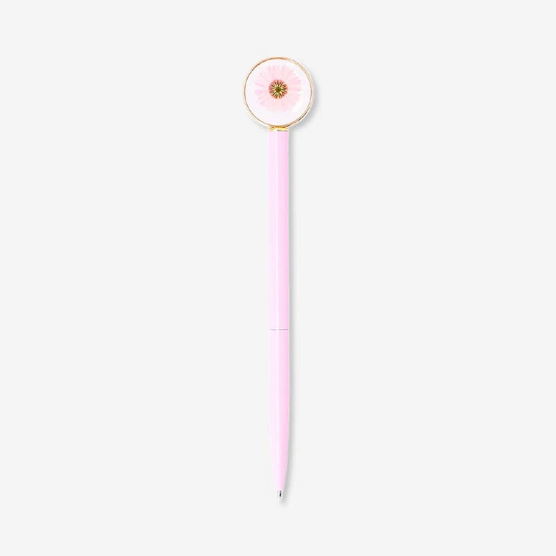 Ballpoint pen with flower - Black ink