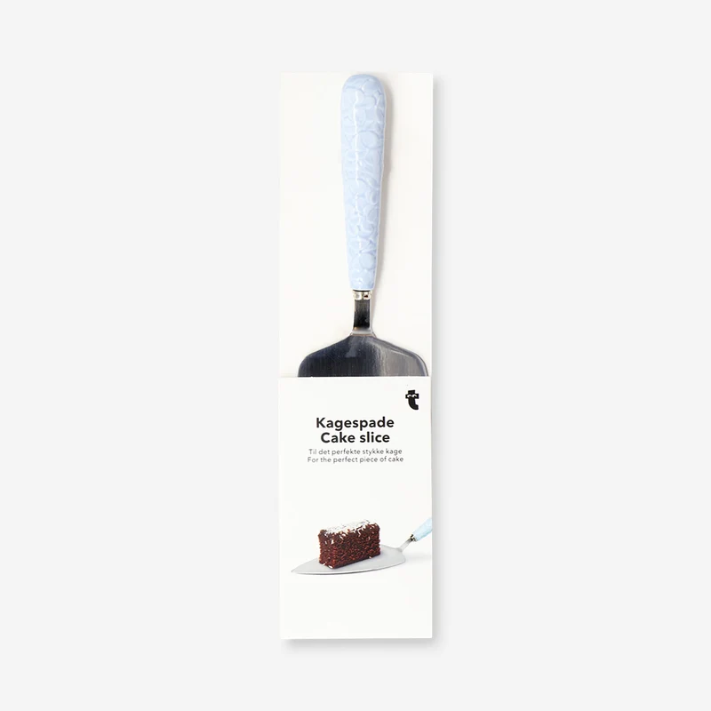 Blue hydrangea cake slicer