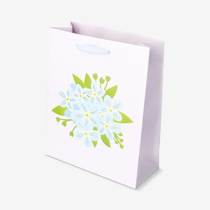 Gift bag with embossed flower