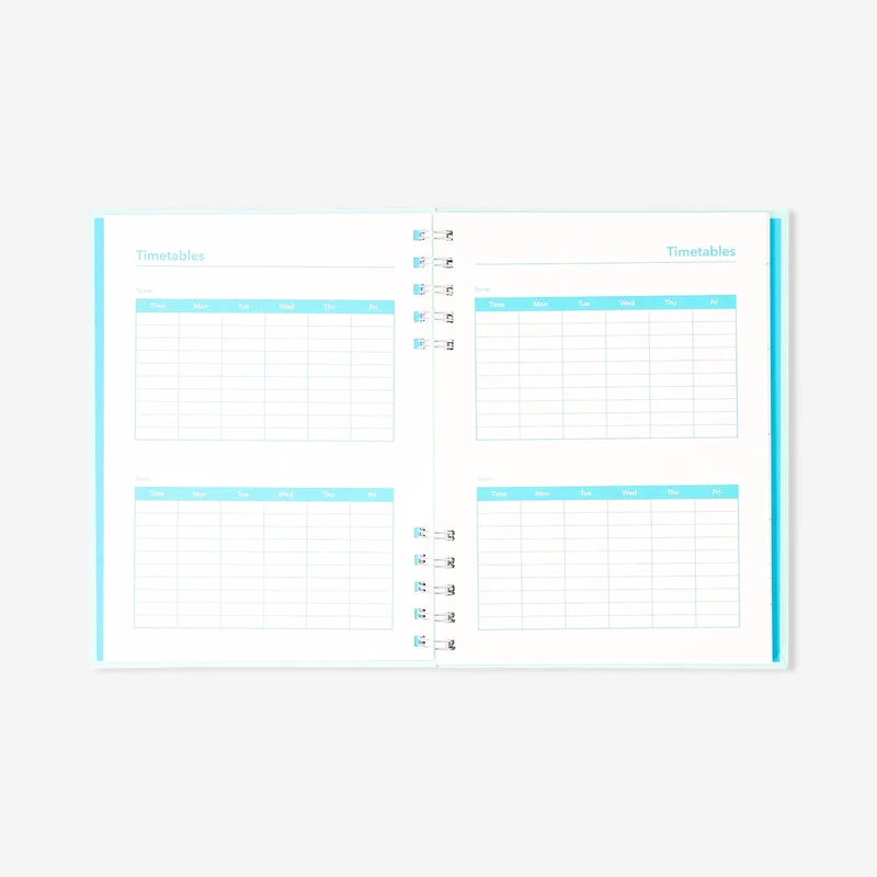 Blue study planner - English