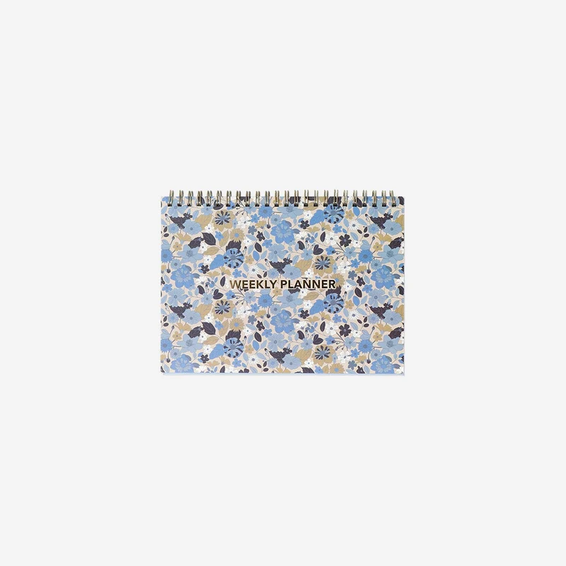 Floral weekly planner for desk