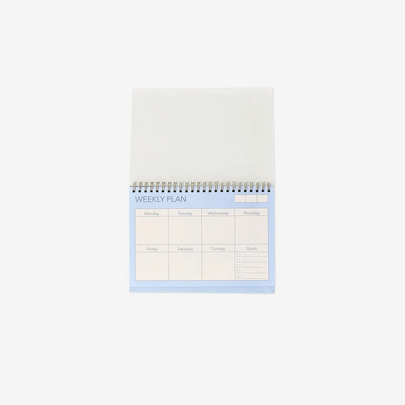 Floral weekly planner for desk
