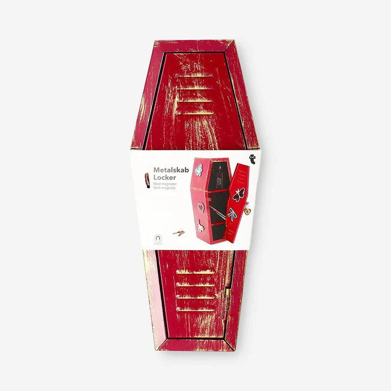 Coffin locker with magnets