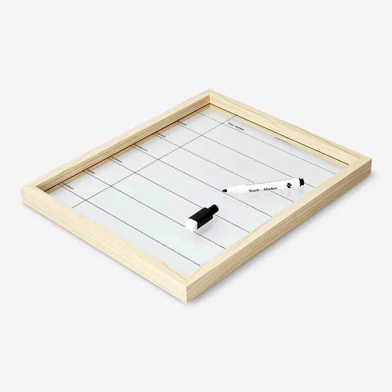 Weekly planner board with marker