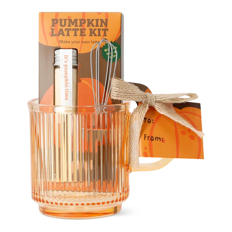 Pumpkin spice kit with mug, whisk and pumpkin spice powder