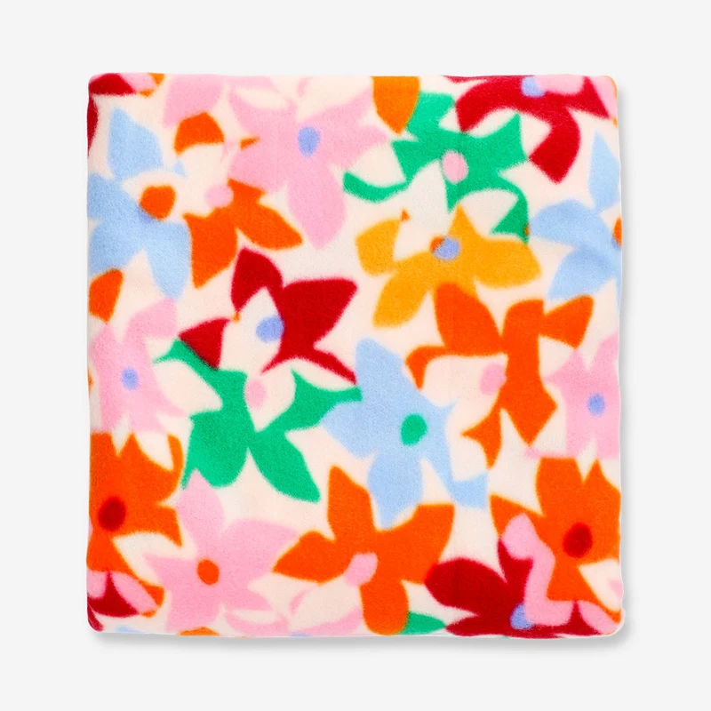 Floral fleece blanket - 130x180 cm