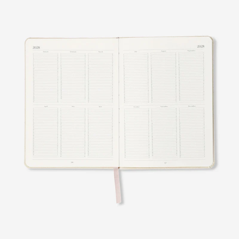 B6 fabric cover weekly diary 2027 - English