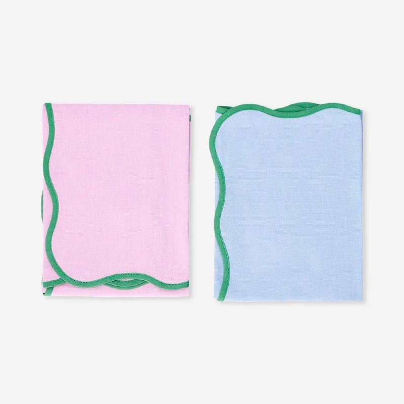 Set of tea towels with scalloped edges - 2 pcs