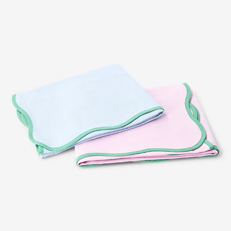 Set of tea towels with scalloped edges - 2 pcs