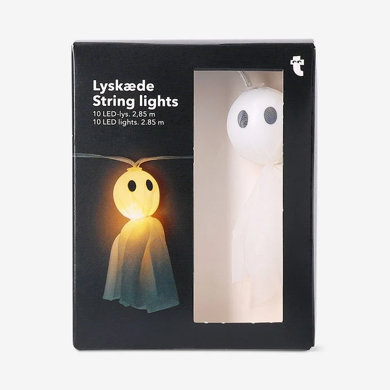 String lights with tulle ghosts - 10 pcs