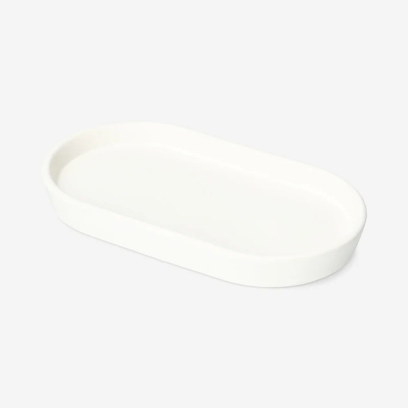 White decorative dish - 18 cm